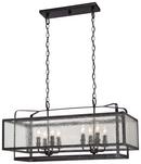 Minka Lavery Aged Charcoal 15-1/4 in. 60W 8-Light Candelabra E-12 Island Light 