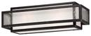 Minka Lavery Aged Charcoal 100W 2-Light Bath Light with Etched White and Clear Seeded Glass 