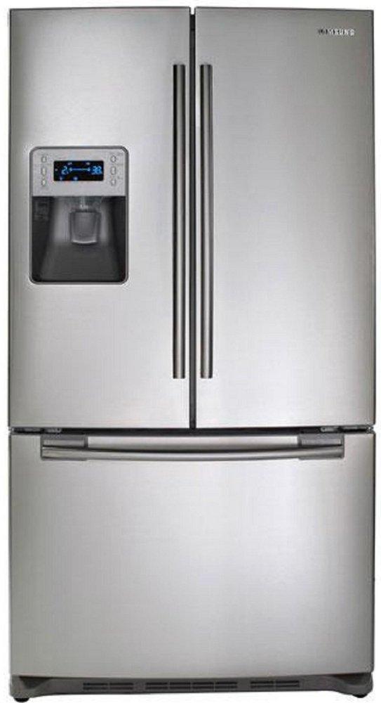Samsung Stainless Steel 35-3/4 in. 25.8 cu. ft. Bottom Mount Freezer, French Door and Full Refrigerator 