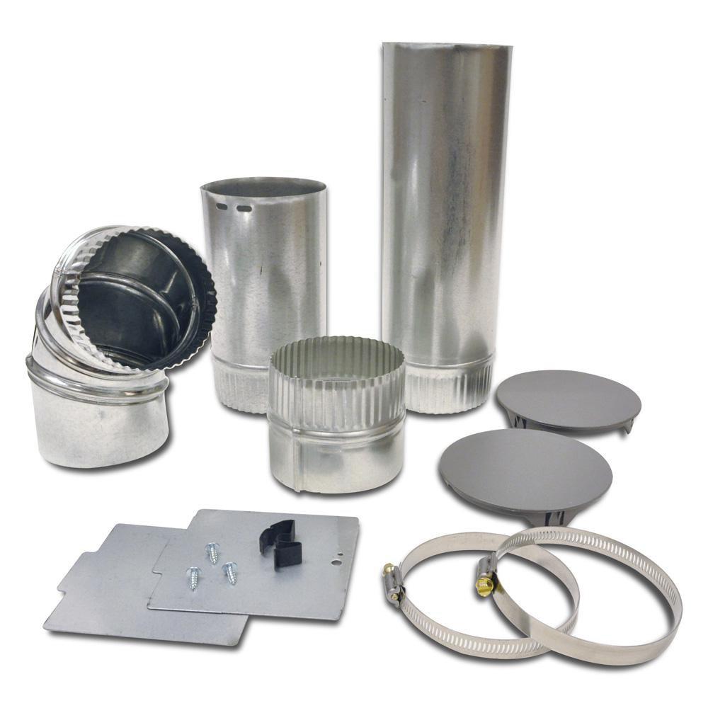 Whirlpool Silver 4-Way Galvanized Steel Dryer Vent Kit 