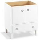 34-1/2 x 30 in. Bathroom Vanity Cabinet with Furniture Leg in Linen White