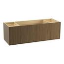 KOHLER Walnut Flax 19-1/2 x 60 in. Wall-Hung Bathroom Vanity Cabinet with 2-Door and 2-Drawer, Split Top Drawer 