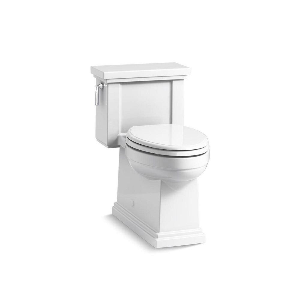 KOHLER White 1.28 gpf Elongated Floor Mount One Piece Toilet 