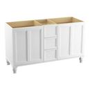34-1/2 x 60 in. Vanity with Furniture Leg, 2-Door and 3-Drawer in Linen White