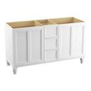 KOHLER Linen White 34-1/2 x 60 in. Vanity with Furniture Leg, 2-Door and 3-Drawer 
