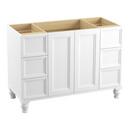 34-1/2 x 48 in. Vanity with Furniture Leg, 2-Door and 6-Drawer in Linen White