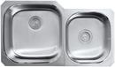 35-1/8 x 20-1/8 in. No Hole Stainless Steel Double Bowl Undermount Kitchen Sink
