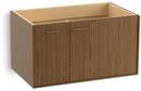 19-1/2 x 36 in. Wall-Hung Bathroom Vanity Cabinet with 1-Door and 1-Drawer on Left in Walnut Flax