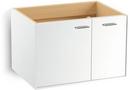 19-1/2 x 30 x 21-7/8 in. Wall-Hung Bathroom Vanity Cabinet in Linen White