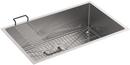 29 x 18-5/16 in. Stainless Steel Single Bowl Undermount Kitchen Sink with SilentShield Sound Dampening - Includes Utility Shelf and Bottom Sink Rack