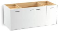 48 in. Wall Mount Vanity in Linen White