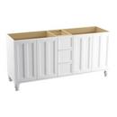 34-1/2 x 72 in. Vanity with Furniture Leg, 4-Door and 3-Drawer in Linen White