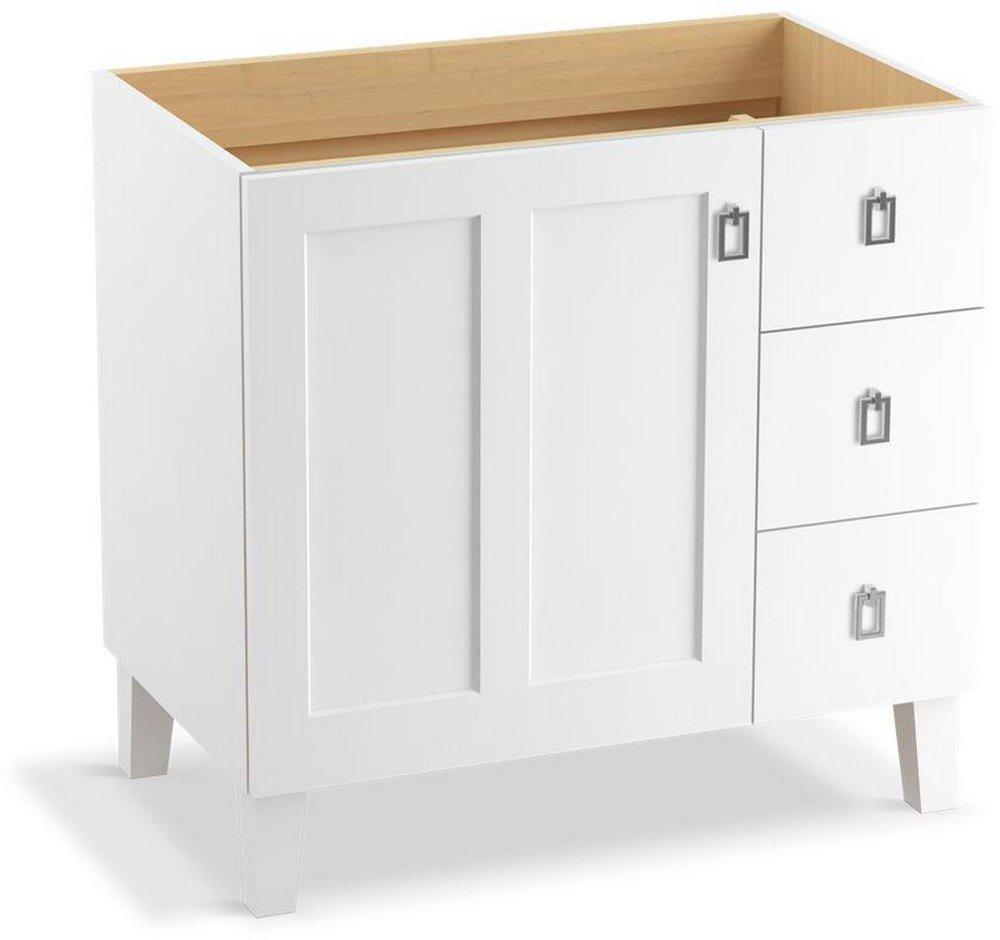 KOHLER Linen White 34-1/2 x 36 in. Bathroom Vanity Cabinet with Legs 