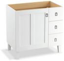 34-1/2 x 36 in. Bathroom Vanity Cabinet with Legs in Linen White