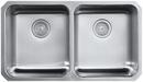 KOHLER Stainless Steel 31-1/2 x 18 in. No Hole Double Bowl Undermount Kitchen Sink 