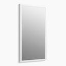 19-1/2 x 34-1/2 in. Wood, Glass and Veneers Framed Rectangular Mirror in Linen White