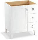 KOHLER Linen White 34-1/2 x 30 x 21-7/8 in. Bathroom Vanity Cabinet with Leg 