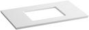37-5/8 in. 1-Bowl Solid Surface Rectangular Vanity Top in White Expressions