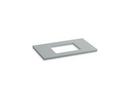 37-5/8 x 22-13/16 in. No-Hole Solid Surface Vanity Top with 8 in. Widespread in Ice™ Grey Expressions