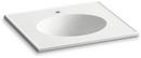 25 in x 22-3/8 in Single Bowl Vitreous China Vanity Top in White Impressions