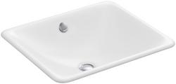 18-9/16 in. Dual Mount Rectangular Cast Iron Bathroom Sink in White