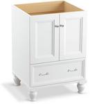 34-1/2 x 24-3/4 in. Bathroom Vanity Cabinet with Furniture Legs in Linen White