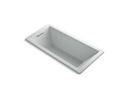 66 x 32 in. Drop-In Bathtub with End Drain in Ice Grey