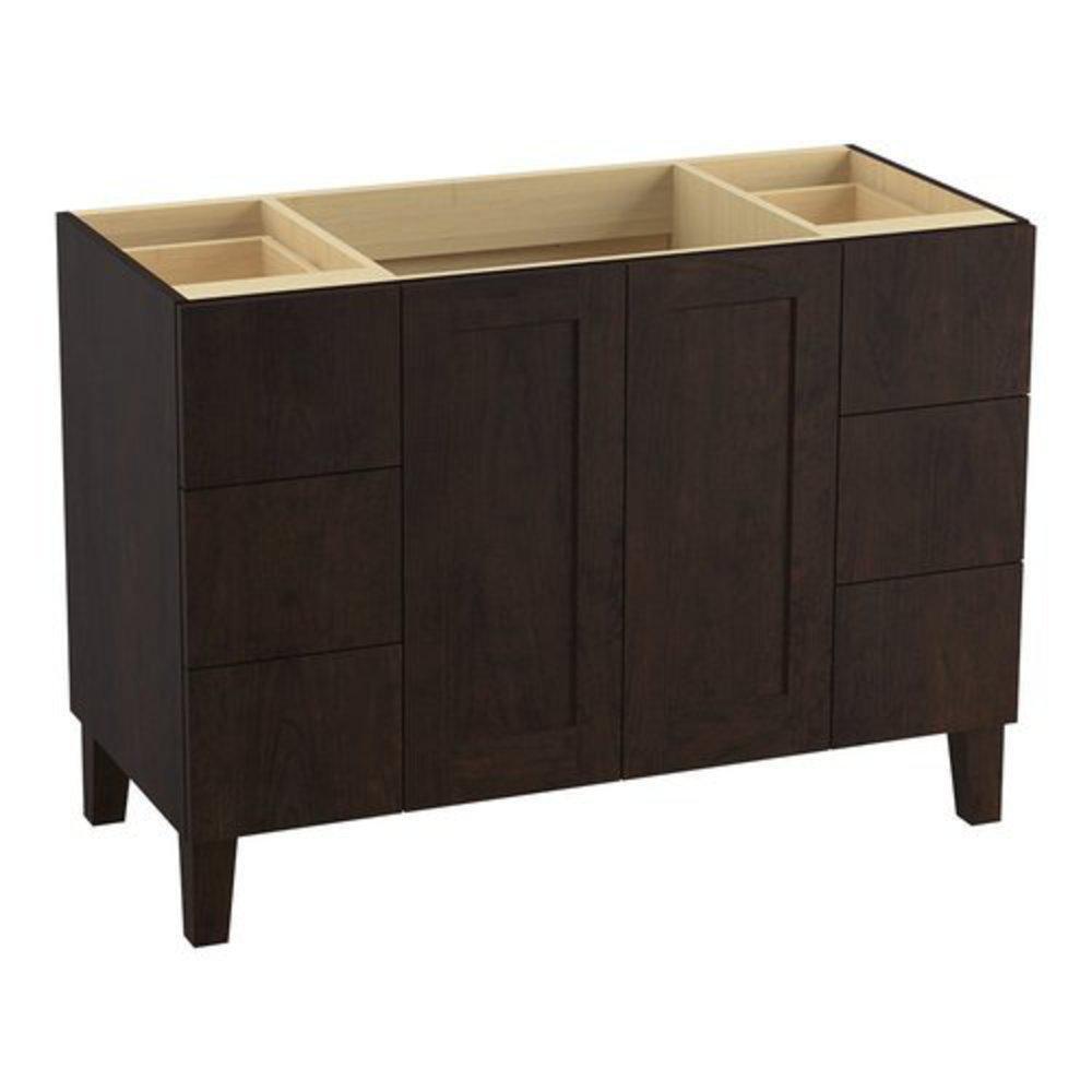 KOHLER Claret Suede 34-1/2 x 48 in. Bathroom Vanity Cabinet with Legs 
