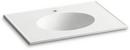 31 in x 22-3/8 in Single Bowl Vitreous China Vanity Top in White Impressions