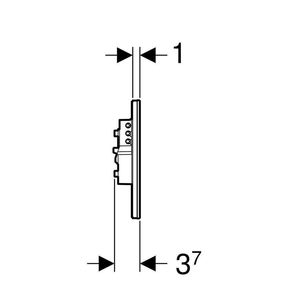Geberit Black Glass Flush Plate 