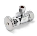 McGuire Manufacturing Chrome Plated OD Compression Cross Handle Angle Supply Stop Valve in Chrome Plated 