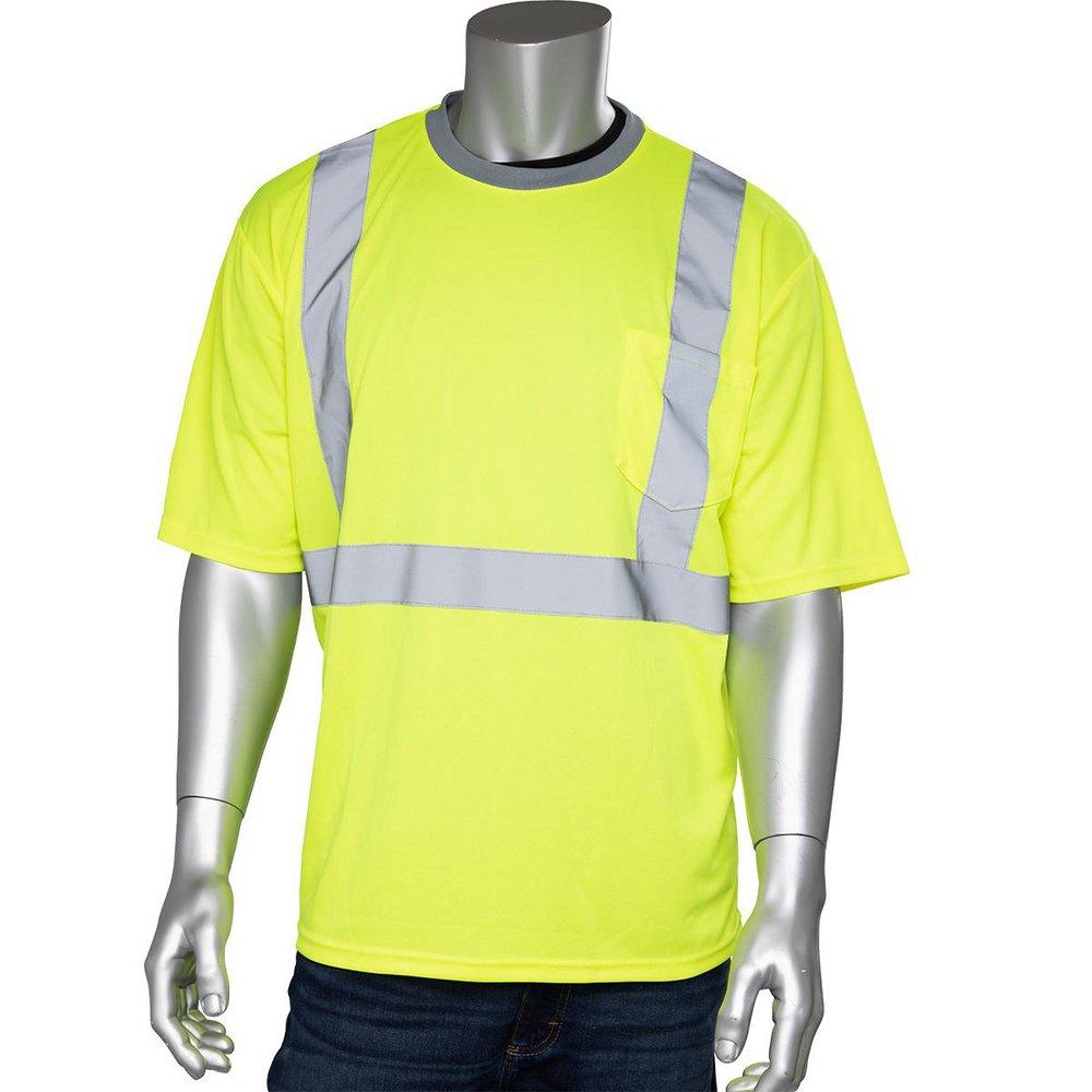 PIP&reg; Class 2 SHRT Sleeve TEE Lime Extra Large *Z 