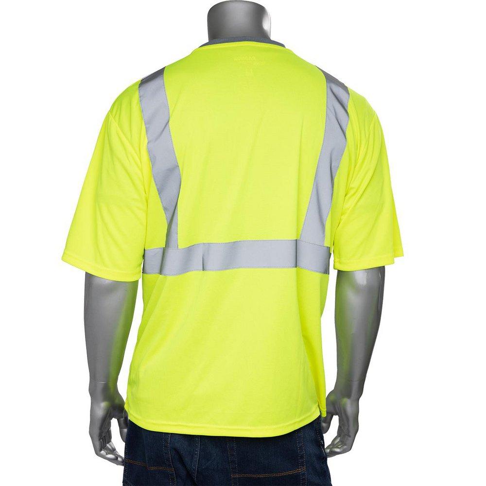PIP&reg; Class 2 SHRT Sleeve TEE Lime Extra Large *Z 