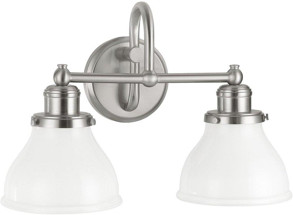 Capital Lighting Brushed Nickel 100W 2-Light Medium E-26 Base Incandescent Vanity 