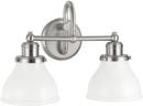 Capital Lighting Brushed Nickel 100W 2-Light Medium E-26 Base Incandescent Vanity 