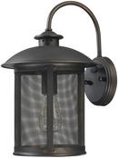 9-1/2 x 15-1/4 in. 100W 1-Light Medium E-26 Incandescent Outdoor Wall Sconce in Old Bronze