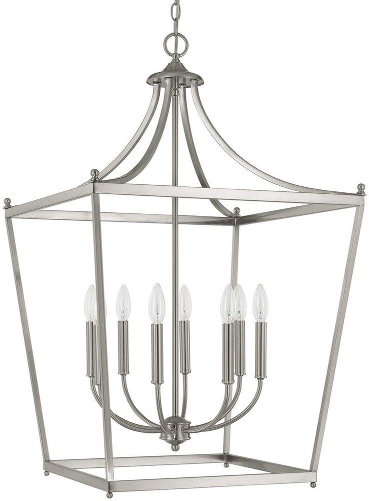 Capital Lighting Brushed Nickel 60W 8-Light Candelabra E-12 Pendant 