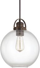 Capital Lighting Burnished Bronze 12-3/4 in. 1-Light Mini Pendant 