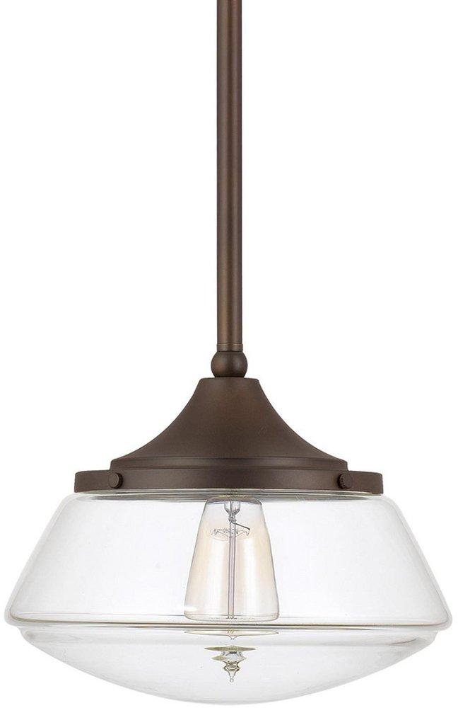 Capital Lighting Burnished Bronze 46 in. 1-Light Medium E-26 Base Incandescent Mini Pendant 