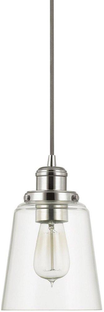 Capital Lighting Polished Nickel 9-1/4 in. 1-Light Mini Pendant 