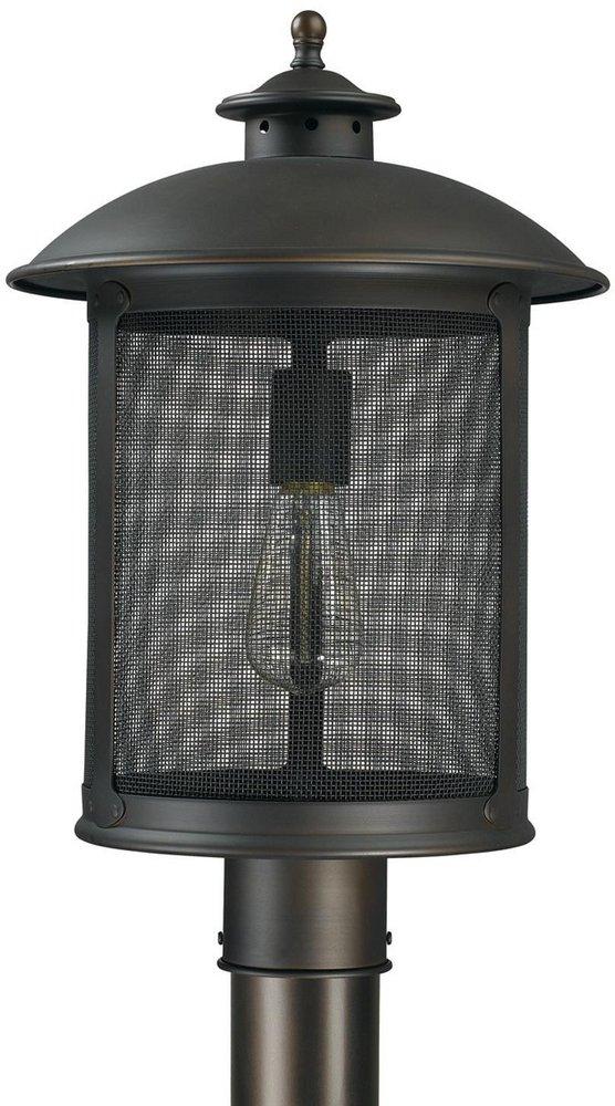 Capital Lighting Old Bronze 100W 1-Light Medium E-26 Incandescent Hanging Post Mount Lantern 