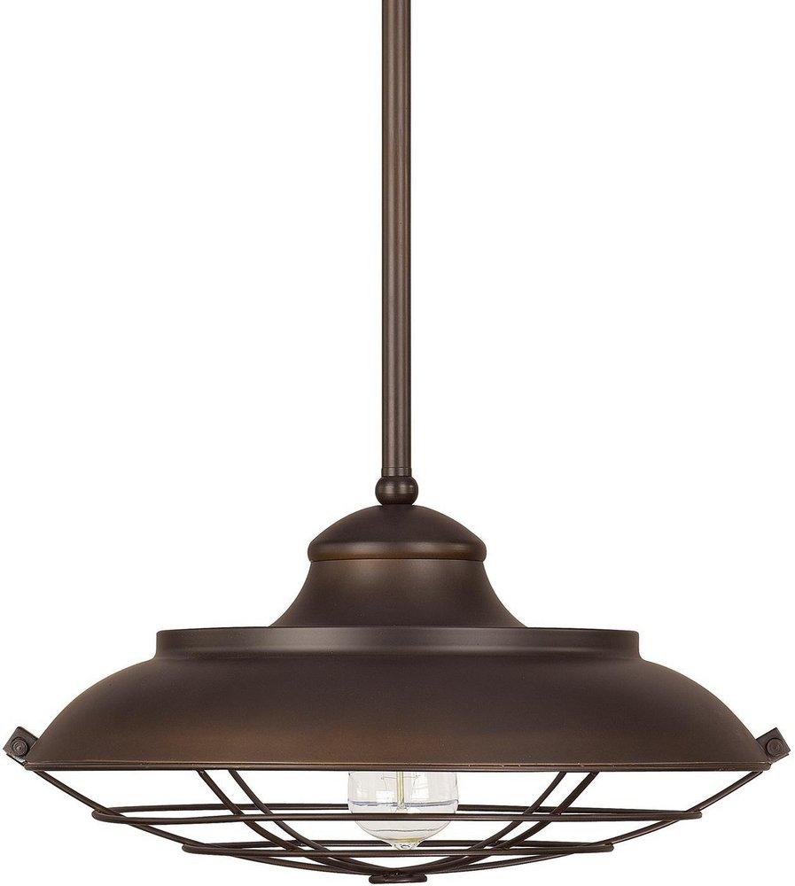 Capital Lighting Burnished Bronze 16-1/2 in. 100W 1-Light Medium E-26 Incandescent Pendants 