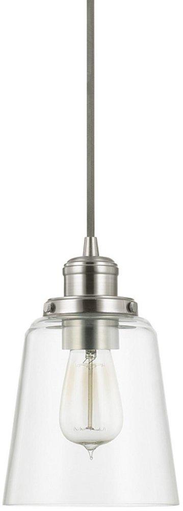 Capital Lighting Brushed Nickel 9-1/4 in. 1-Light Mini Pendant 