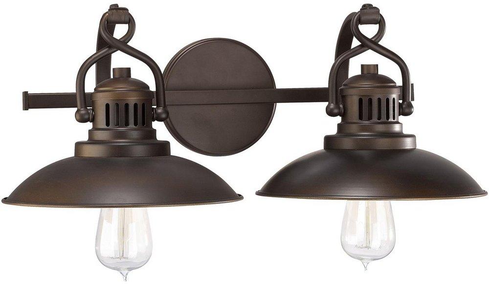 Capital Lighting Burnished Bronze 100W 2-Light Vanity Fixture 