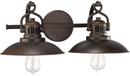 Capital Lighting Burnished Bronze 100W 2-Light Vanity Fixture 
