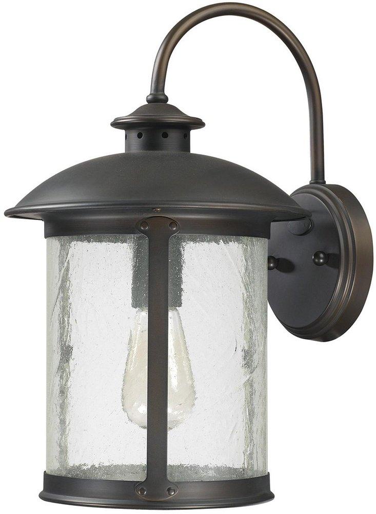 Capital Lighting Old Bronze 9-1/2 in. 100W 1-Light Medium E-26 Incandescent Wall Lantern 