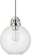 Capital Lighting Polished Nickel 12-3/4 in. 1-Light Mini Pendant 