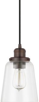 Capital Lighting Burnished Bronze 9-1/4 in. 1-Light Mini Pendant 