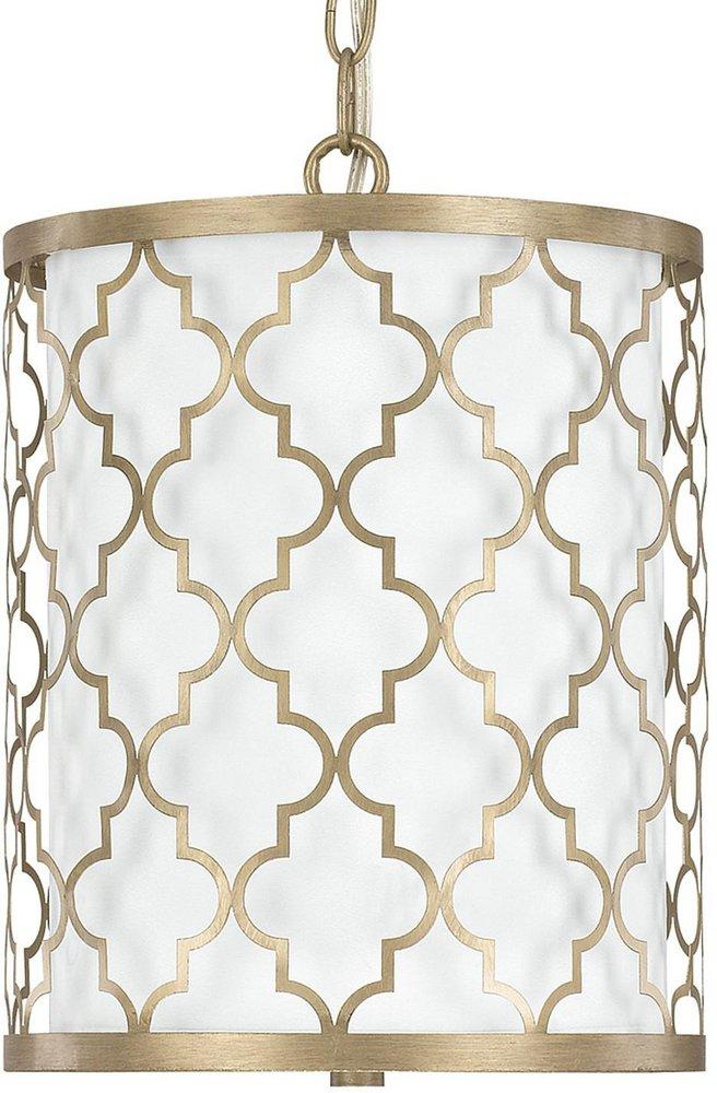 Capital Lighting Brushed Gold 60W 2-Light Candelabra E-12 Incandescent Ceiling Mount Pendant 