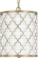 Capital Lighting Brushed Gold 60W 2-Light Candelabra E-12 Incandescent Ceiling Mount Pendant 